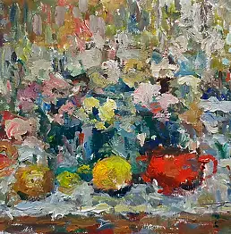 Krzysztof Tracz, Stillleben, Ölbild - Leinwand, 50 x 40