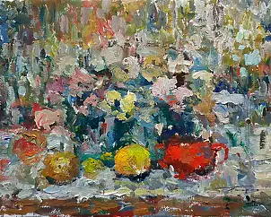 Krzysztof Tracz, Stillleben, Ölbild - Leinwand, 50 x 40