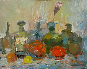 Krzysztof Tracz, Stillleben, Ölbild - Leinwand, 50 x 40