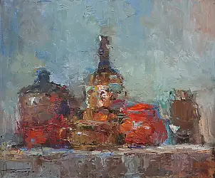 Krzysztof Tracz, Stillleben, Ölbild - Leinwand, 60 x 50