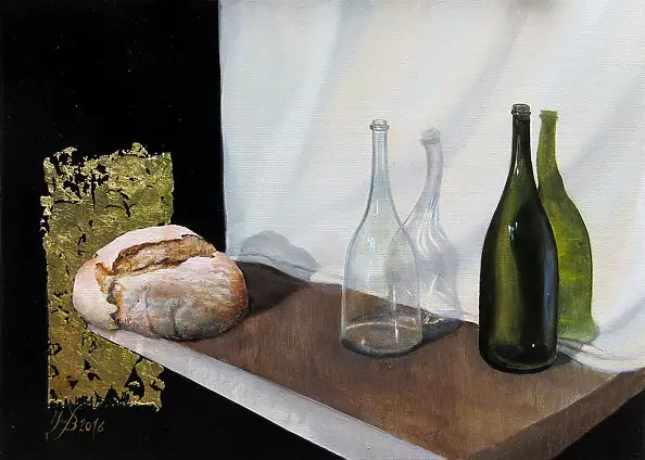 Iwo Birkenmajer - Martwa natura na krawędzi stołu