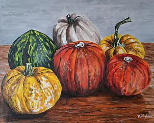 Monika Palichleb - Still Life, No. 5, Pumpkins