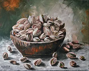 Monika Palichleb - Still Life, No. 6, Pistachios