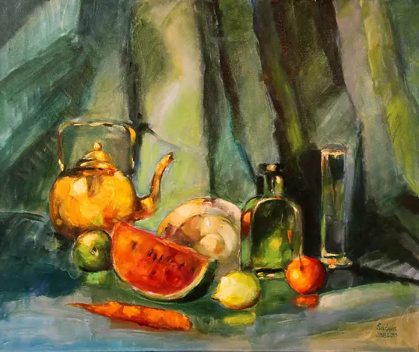 Adam Sadura - Martwa natura z arbuzem