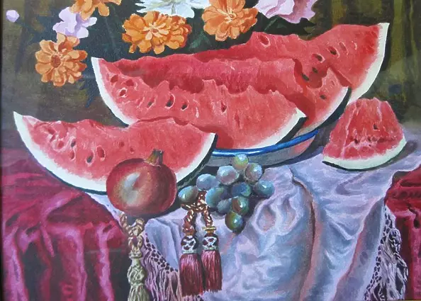 Nikolay Vedmid - Still life with watermelon