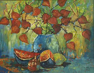  - Still life with watermelon