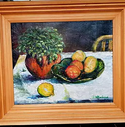 Zbigniew Matysek - Still life with blueberries