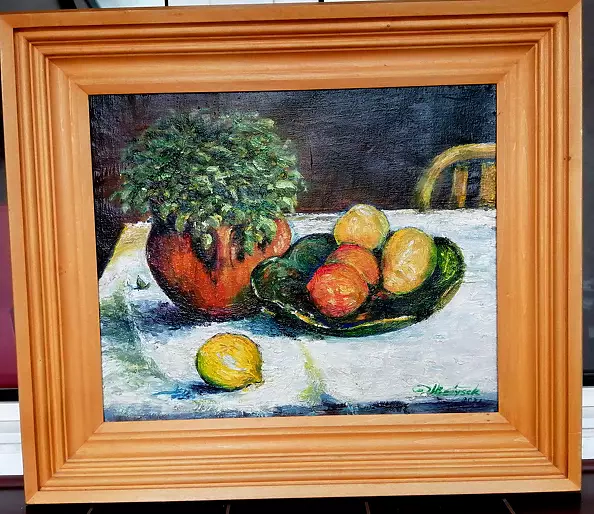 Zbigniew Matysek - Still life with blueberries