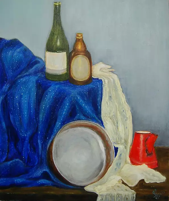 Elżbieta Petruk - Martwa natura z butelkami