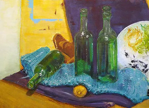Mariusz Jaksa Czoba - Still life with bottles