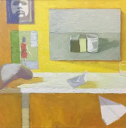 Jarosław Łukasik, Натюрморт с котировками, Масляная картина - холст, 90 x 55