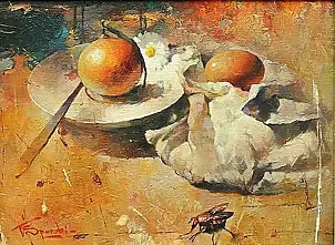 Wacław Sporski - Still life with lemon