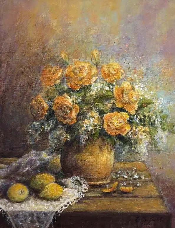 Zofia Świat - Still Life with Lemons