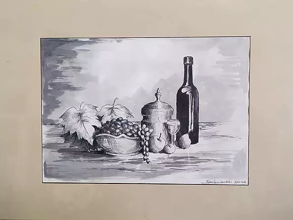 Ryszard Niedźwiedzki - Still life with black