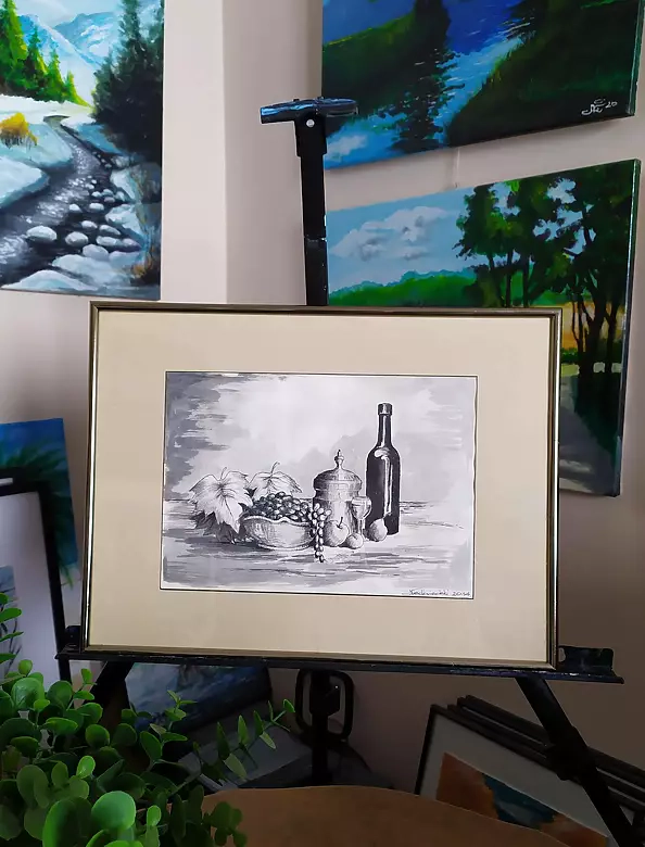 Ryszard Niedźwiedzki - Still life with black