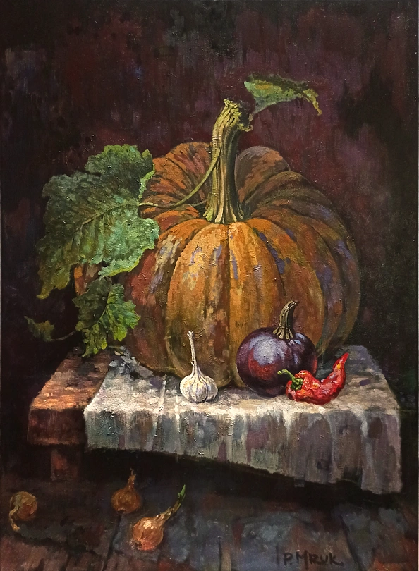 Piotr Mruk - Martwa natura z dynią.