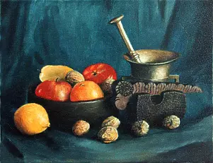 Mirosław Kowzanowicz - Still life with nutcracker