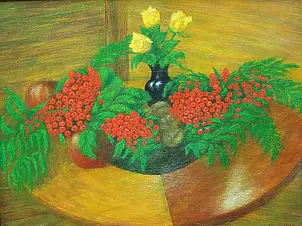 Antonina Radzięda - Martwa natura z jarzębiną