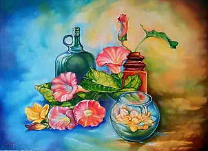Zenon Gleń - Still life with decanter