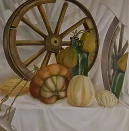 Bogusława Bąk - Still Life with a wheel