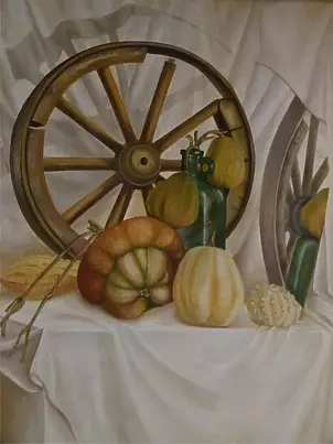 Bogusława Bąk - Martwa natura z kołem