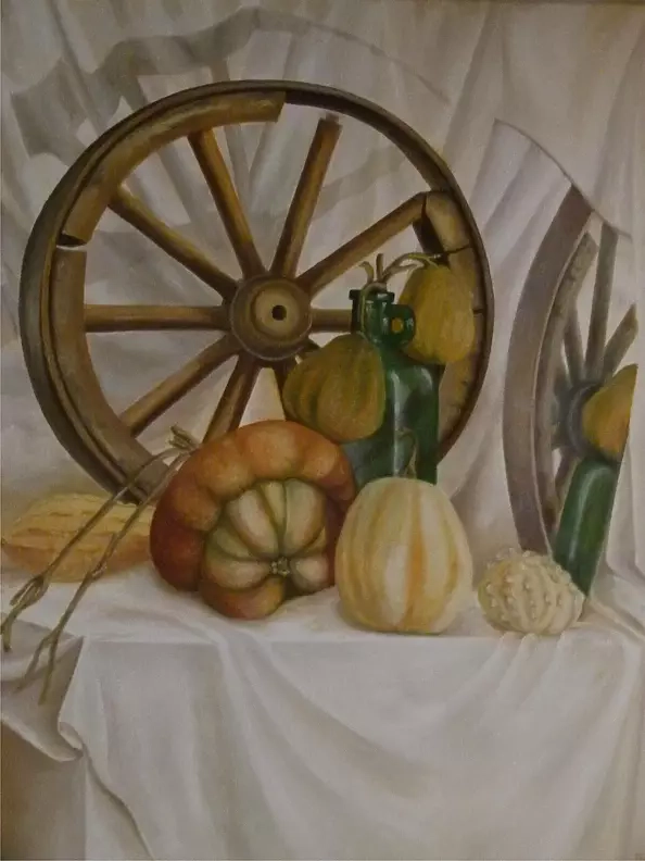 Bogusława Bąk - Martwa natura z kołem