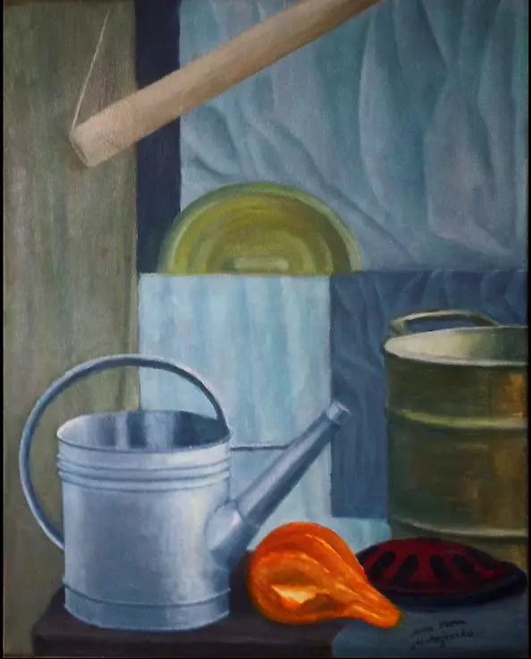 Anna Maria Modrzejewska - Martwa natura z konewką 