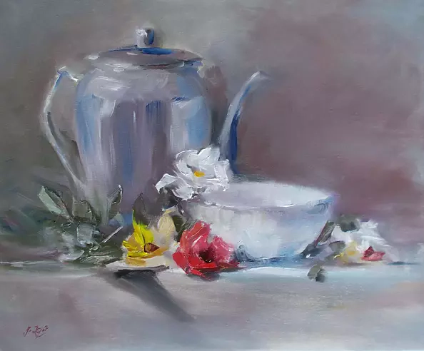 Janusz Zgoł - Martwa natura z kwiatami