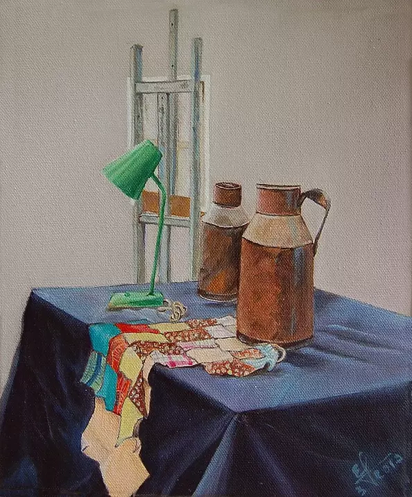 Elżbieta Petruk - Still life with glass