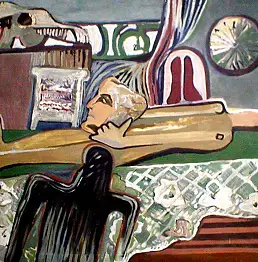 Anna Bułat - Osiecka, Натюрморт с соской, Масляная картина - холст, 100 x 80