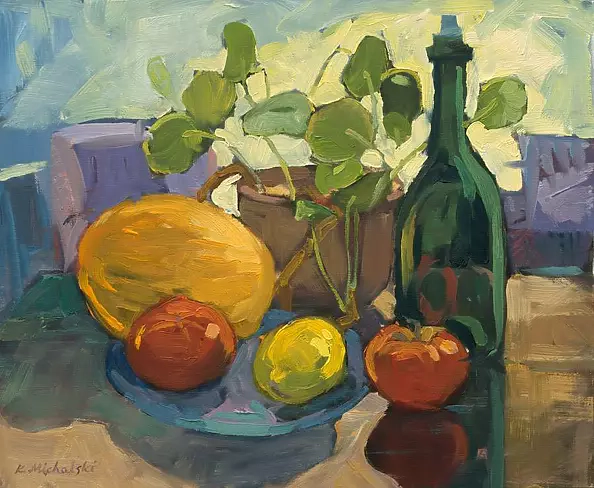 Krzysztof Michalski - Still life with melon