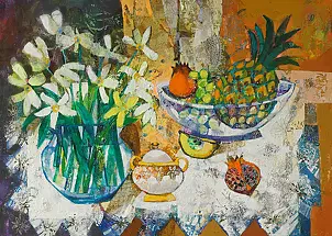 Alicja Słaboń Urbaniak - Still life with narcissus