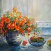 Zofia Świat - Martwa natura z nasturcją