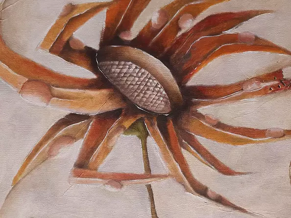 Jarosław Lubecki - Still life with a blue wardrobe in the background