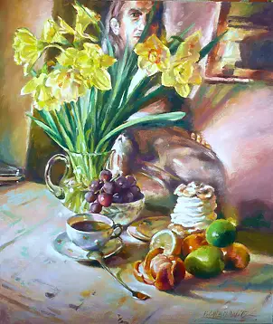 Barbara Gulbinowicz - Still life with a picture in the background