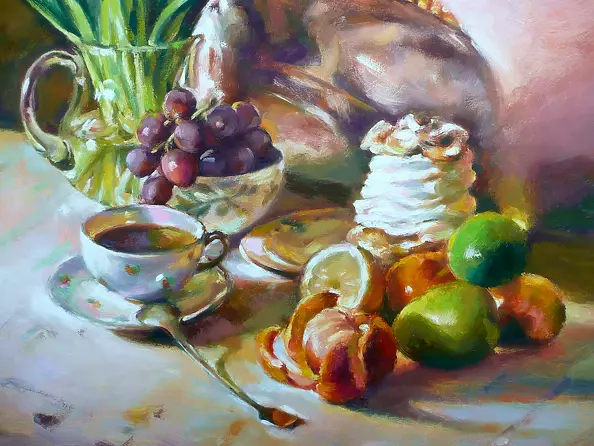 Barbara Gulbinowicz - Still life with a picture in the background