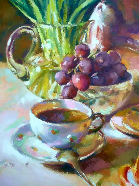 Barbara Gulbinowicz - Still life with a picture in the background