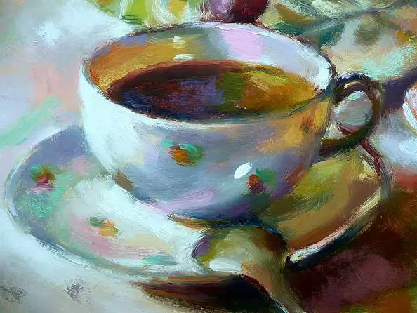 Barbara Gulbinowicz - Still life with a picture in the background