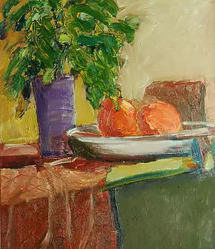 Jan Andrzej Walasek - Martwa natura z pomarańczami.