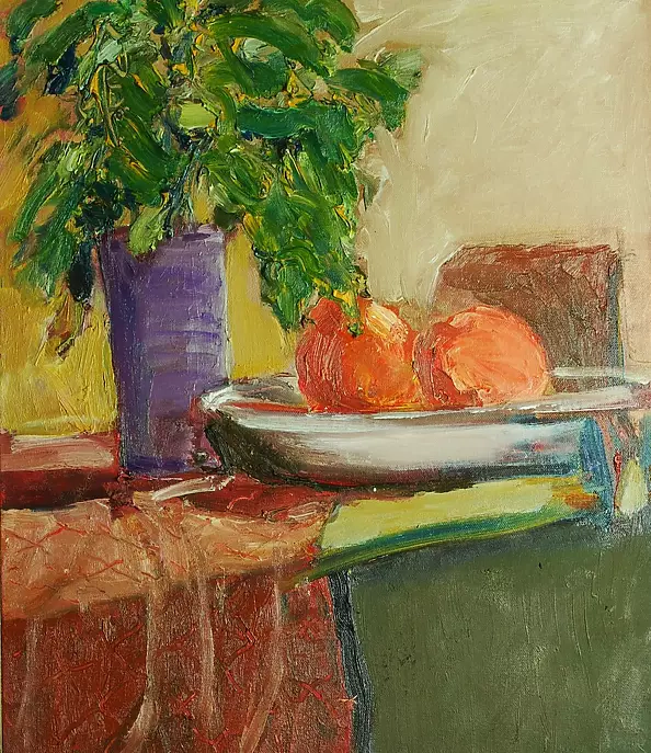 Jan Andrzej Walasek - Martwa natura z pomarańczami.