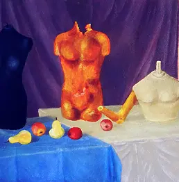 Anna Maria Modrzejewska - Still Life with busts