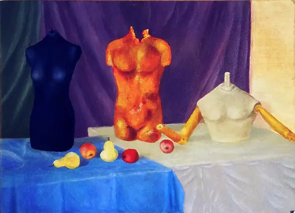 Anna Maria Modrzejewska - Still Life with busts