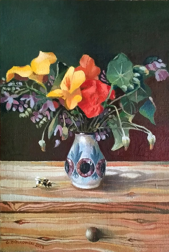 Grzegorz Ziółkowski - Still life with a bumblebee