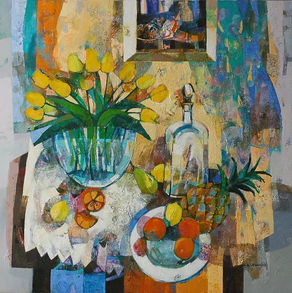 Alicja Słaboń Urbaniak - Martwa natura z tulipanami