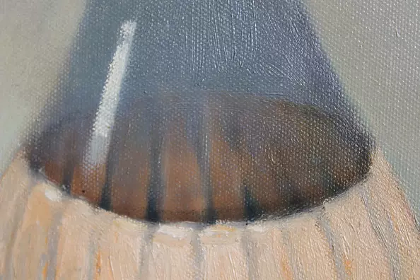 Bożena Mozolewska - Martwa natura z winogronami, pomarańczem i ananasem