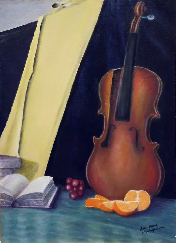 Anna Maria Modrzejewska - Still Life with Violin