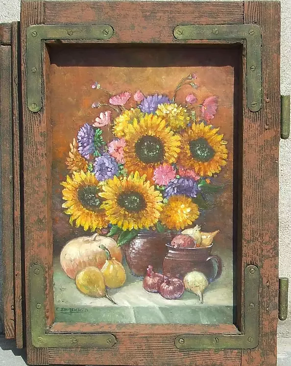 Cezary Zbrojewski - "Still life with sunflowers"