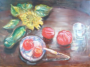 Kazimierz Komarnicki - Still life with sunflower