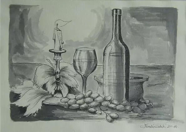 Ryszard Niedźwiedzki - Still life with a candle