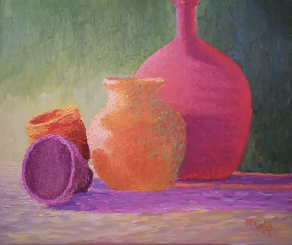 Hasan Celik - Still life-pitchers